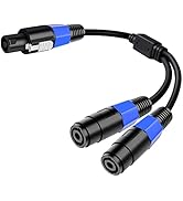LanSenSu Speakon Splitter Cable,1 Male to 2 Female XLR Y Splitter Speakon Splitter Cable Speakon ...