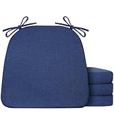 IASEAHK D-Shaped Chair Cushions for Dining Chairs 4 Pack Navy