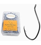 Catfish Hooks Big River Bait Hook 25-50pcs of 4/0-10/0 High Carbon Steel Fishing Hook Saltwater S...