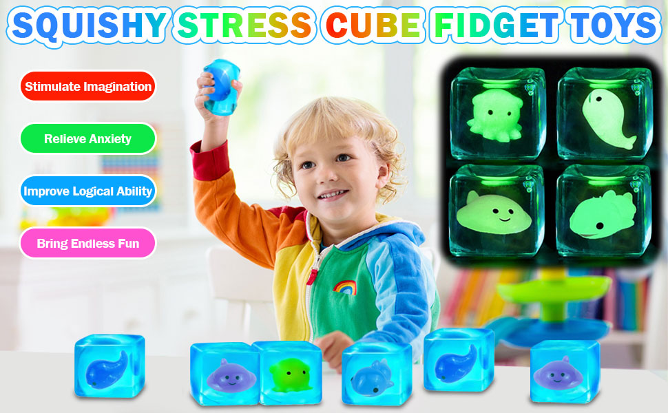 Blue Squeeze Cube