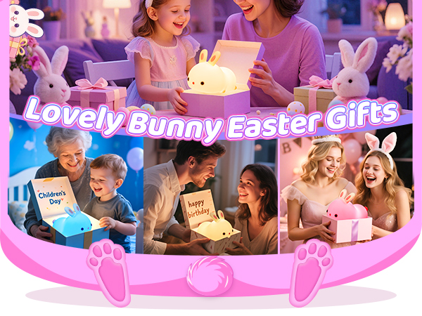 bunny night light for kids night light for baby nursery night light kids lamp