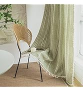 Sutuo Home Boho Curtains for Bedroom Living Room 84 Inches Long, Light Filtering French Country F...