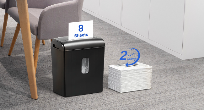 8-sheet shredder for home use