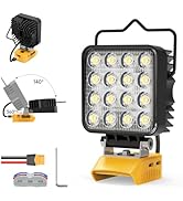 Azocek New Upgrade LED Work Light Compatible with Dewalt 20V Battery, 48W 4800LM Flashlight, 20V ...