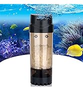 AQQA Aquarium Fluidized Moving Bed Filter,Media Submersible Sponge Filter with Air Stone Ultra-Si...