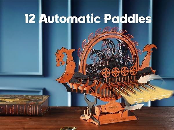rokr 3d wooden town wood 3d puzzles for adults model viking dragon ships craft kits for adults