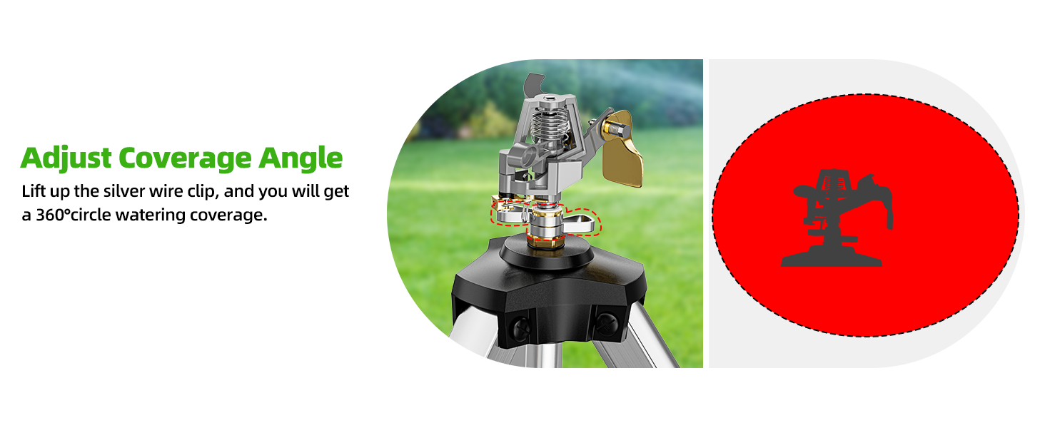 rotating tripod sprinklers for yard