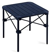 iClimb Lightweight Stable Alu. Folding Square Table Roll Up Top with Carry Bag for Camping Picnic...
