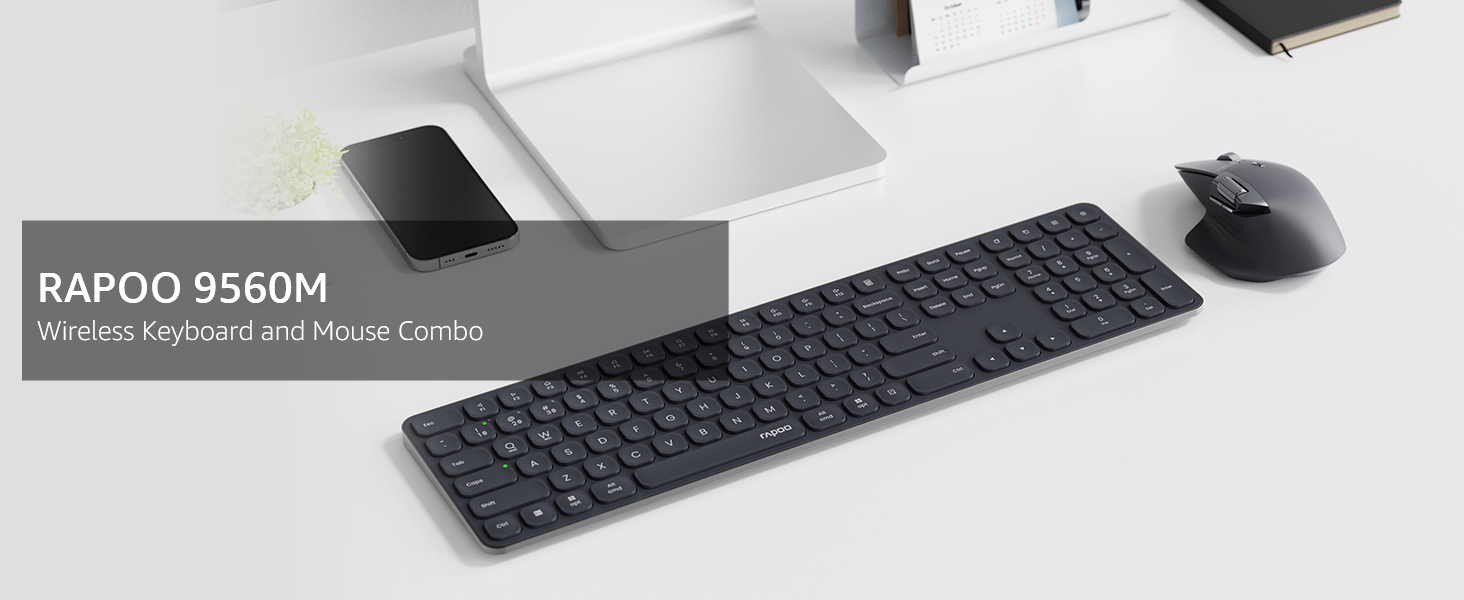 RAPOO 9560M Wireless Keyboard and Mouse Combo