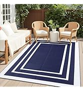 OLANLY Outdoor Rug 5x8 ft Waterproof, Reversible Plastic Straw Rug, RV Mat, Indoor Outdoor Carpet...