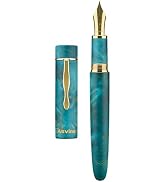 Asvine Stabilized Wood Fountain Pen C2000 Number 8 Extra Fine Nib Large Handcraft Unique Pattern ...