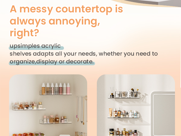 acrylic shelves