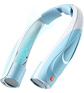 AI Neck Fan, 6 Speeds Powerful Portable Fan, 6000mAh Long-Lasting Battery Faster Cooling, USB-C R...