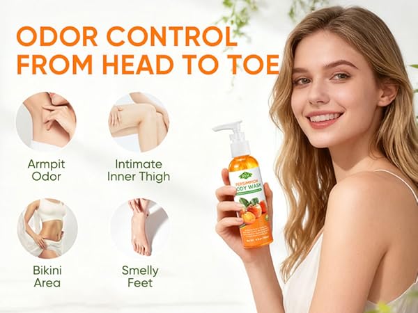 Persimmon Body Wash for Body Odor Control