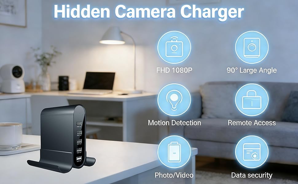 The function of a hidden camera charger