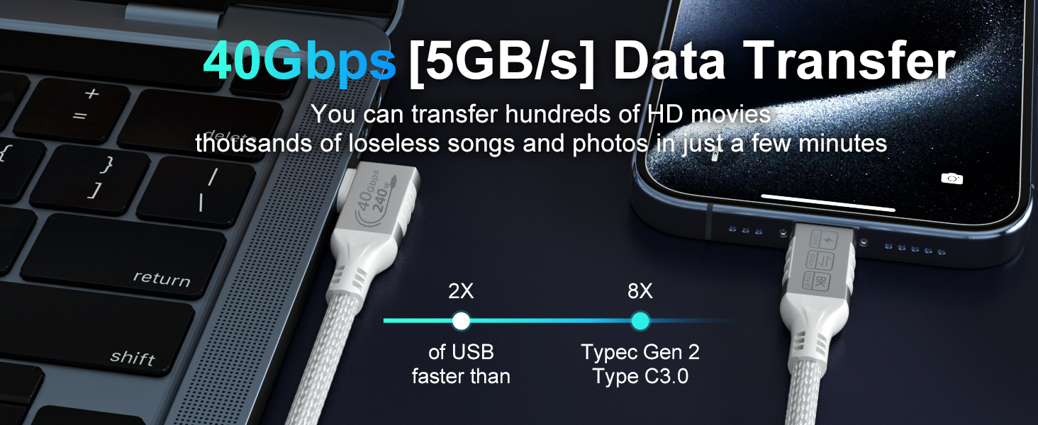 thunderbolt 4 cable white