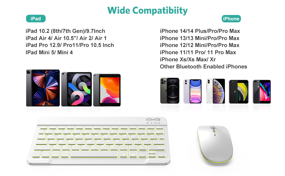 Wide Compatibility iPad keyboard