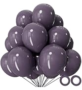 110pcs Dusty Purple Balloon 12 Inch, Dusty Purple Latex Balloons for Birthday Party Baby Shower W...
