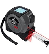 5 in 1 Laser Tape Measure with Level | 196ft/60M Laser Distance Meter Display On Backlit LCD Scre...