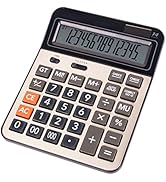 Meichoon Solar Battery Calculator Dual Power Large Standard Function Desktop Business Calculator ...