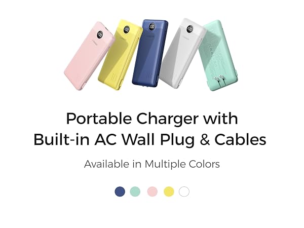 portable charger with built in plug