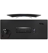 ZORESYN 4XL Oversized Large Mouse Pads (55" x 24") - PU Leather Extended Large Gaming Mousepad De...
