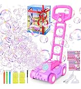 SHCKE Bubble Lawn Mower for Toddlers,Kids Bubble Machine,Bubble Mower Outside Push Toys for Toddl...