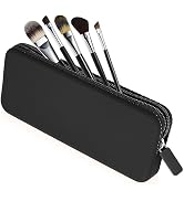 Sakolla Travel Makeup Brush Holder, Silicone Makeup Brush Bag with Zipper Closure, Makeup Brushes...