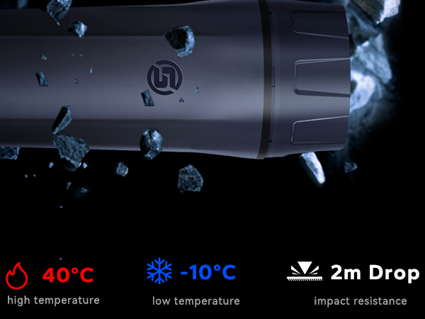 Works in 40? heat and -10? cold with 2-meter drop impact resistance.