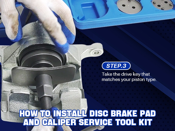Disc Brake Piston Caliper Compressor Rewind Tool Set
