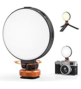 VRIG FD-05 LED Video Light with 1/4" Thread Cold Shoe Mount, 360° Adjustable Angle, Bi-Color, 250...