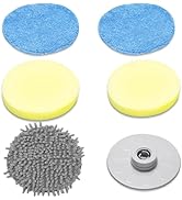 kHelfer Foam Scrubber and Scouring Pad for Electric Spin Scrubber, Microfiber Chenille Replacemen...