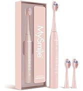 MySmile DY156 Electric Toothbrush for Adults, Rechargeable Sonic Battery Toothbrush Portable with...