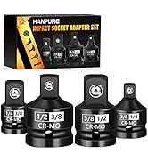 Socket Adapter Set Tools for Men - 1/4" 3/8" 1/2" Impact Adapter Father's Day Gifts from Daughter...