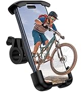 Bike Phone Holder, Motorcycle Phone Mount 360°Rotatable Handlebar Cell Phone Clamp Scooter Phone ...