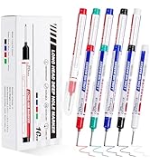 Zrpot 10 PCS Long Head Deep Hole Marker Pens, 20 MM Long Nib Marker for Metal, Multi-purpose Deep...