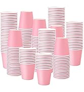 Prgery 150 Pack 3oz Pink Paper Cups,Mouthwash Cups, Disposable Bathroom Cups,Small Paper Cups 3oz...