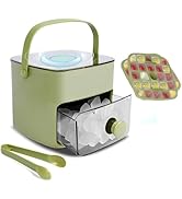 Ice Cube Tray with Lid &amp; Bin Ice Maker for Freezer Ice Trays Ice Container- Ice Molds for Whiskey...