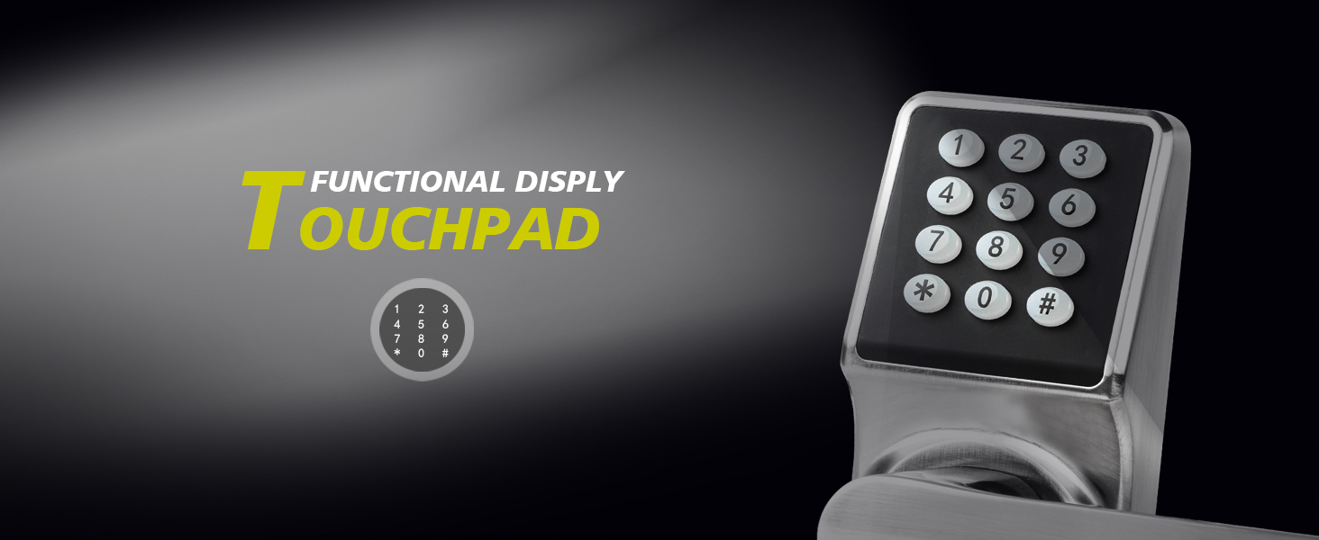 keyless entry door lock with handle