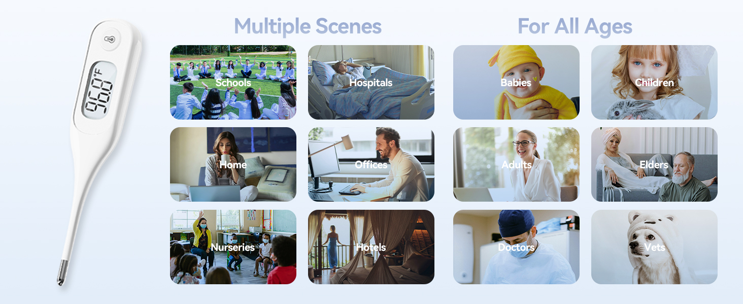 Armpit Reading Thermometer for Baby Kids and Adults