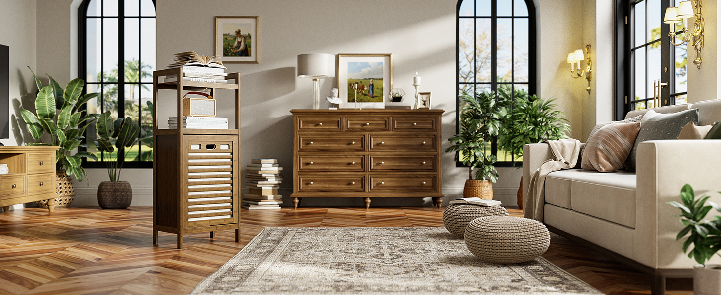 living room bamboo laundry hamper cabinet