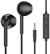 MOSWAG in Ear Wired Headphones, Wired Earbuds with Microphone, 3.5mm Jack in Ear Headphones with ...