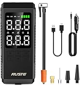 NUSTE Tire Inflator Portable Air Compressor, Air Pump for Car Tires with Digital Pressure Gauge, ...