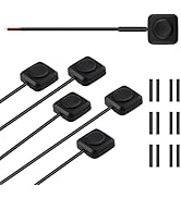 SATUY 6 Pcs 12V 24V Momentary Push Button, Surface Mount ON/Off Horn Buttons with 11.81 inch Cabl...