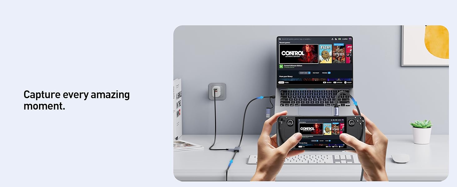 BENFEI USB C Video/Audio Capture Card Supporting Full HD 1080P 60FPS for Streaming, Recording