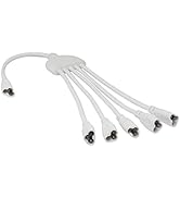 SinLoon T5 T8 LED Splitter Cable 3Pins LED Wire Connector 5 Way Splitter Extension Cord for Ceili...