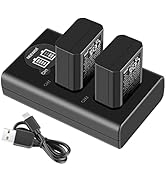 NEEWER NP-FW50 Camera Battery Charger Set Compatible with Sony ZV-E10 A7 A7R A7RII A7II A7SII A7S...