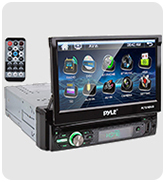 Pyle Single DIN Head Unit Receiver - In-Dash Car Stereo with 7” Multi-Color Touchscreen Display