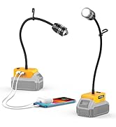 2PCS LED Work Light for Dewalt 20V Battery, 20W 2000LM LED Light Flood Light, 12
