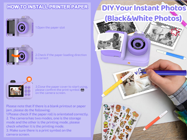 Kids Camera Instant Print